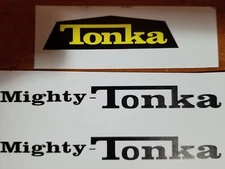 MIGHTY TONKA  WITH 5 SIDED GRILL LOGO VINYL PEEL AND STICK DECAL