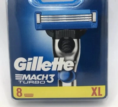 GILLETTE MACH 3 TURBO XL BLADES - 8 PACK
