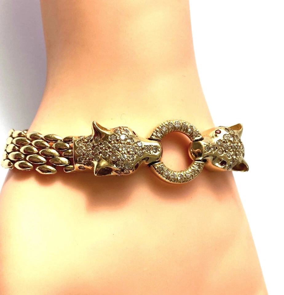 Double headed deals panther bracelet
