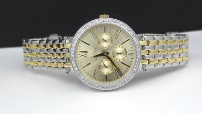 Caravelle New York 45N100 Crystal Champagne Dial Women display picture 2