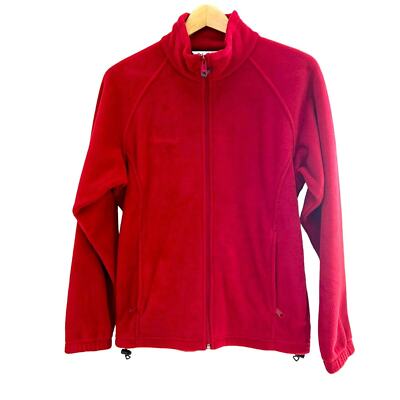 Columbia Women’s Red Fleece Fast Trek II Zip Up Jacket, Size Medium