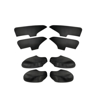 8x Black Car Interior Door Trim Armrest Lether Cover Pad For Civic 2022-25