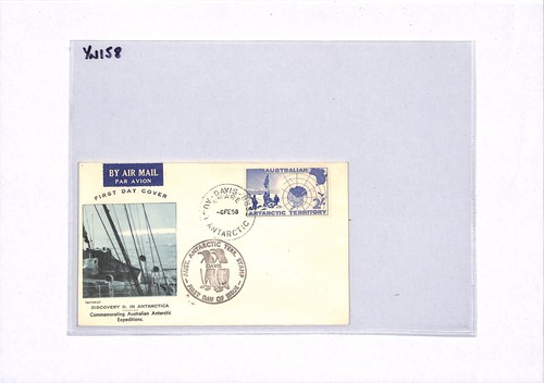 AUSTRALIAN ANTARCTIC TERRITORY FDC 1958 Illustrated Davis Air Mail YN158 - Picture 11 of 12