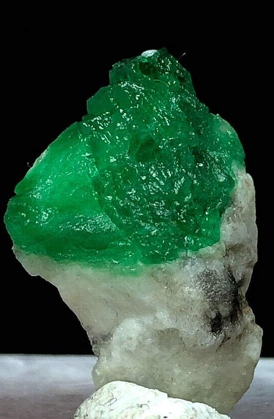 6.30 Carat Swat Pakistan Natural Emerald on Mother Rock