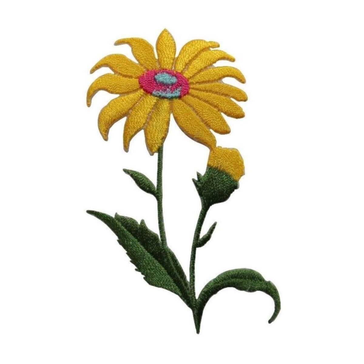 ID 6059 Blossoming Yellow Flower Patch Garden Bloom Embroidered