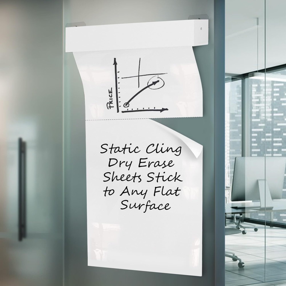 Reusable Restickable Whiteboard Poster Paper for Wall with Acrylic Box 15 Sheets