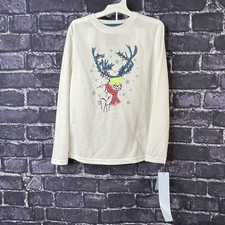 Cat  Jack Kid  s SMALL 6/7 Deer Snowflakes Check Pajamas Winter Christmas