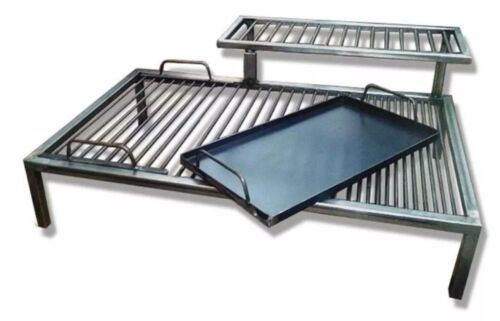 Eisengrill | Zweistufiger Eisengrill + Grillplatte + Feuerstelle | Aus argentinischem Eisen - Bild 4 von 17