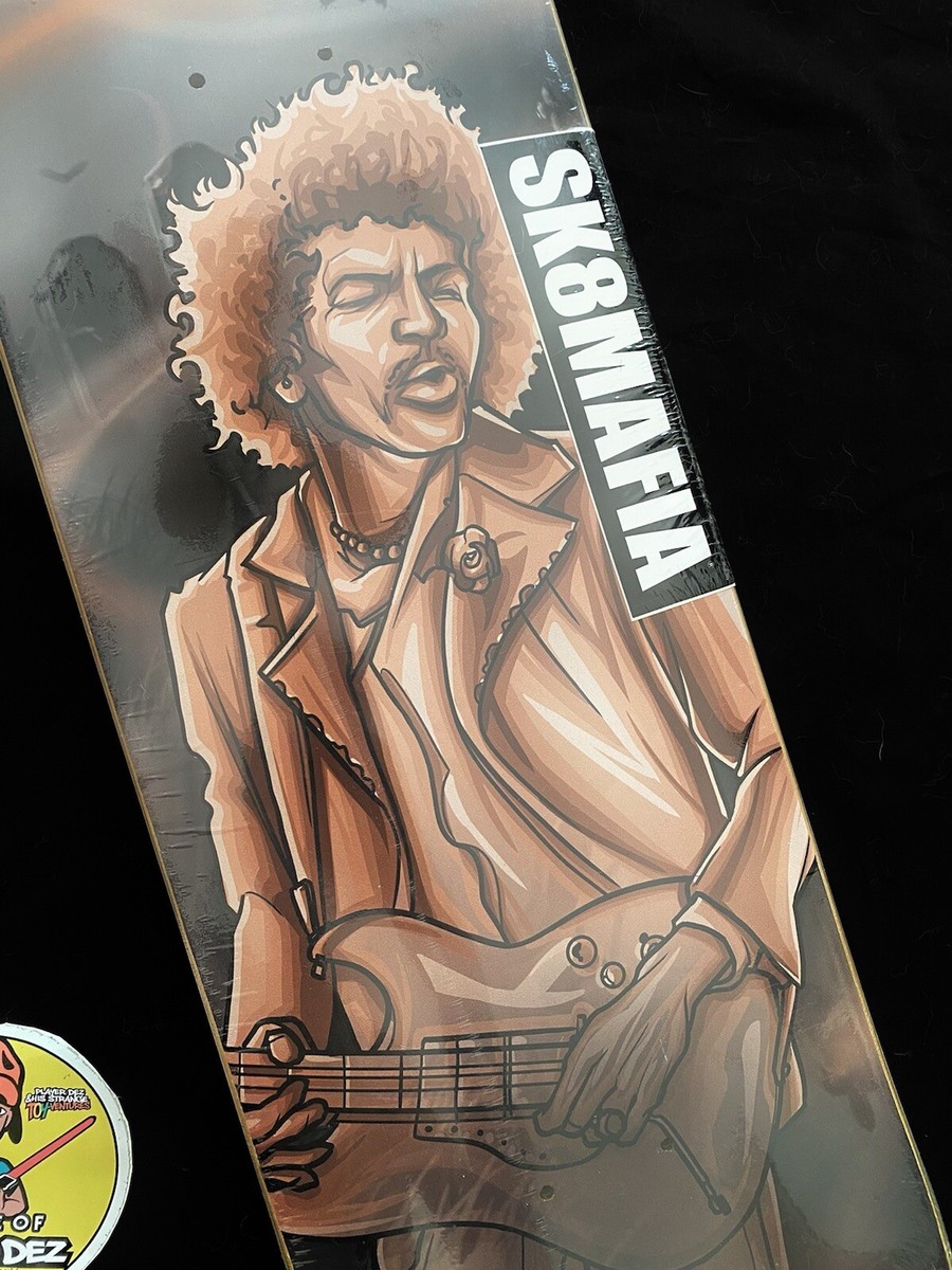 RARE Sk8mafia RIP Legends Jimi Hendrix Jake Brown Skateboard Deck