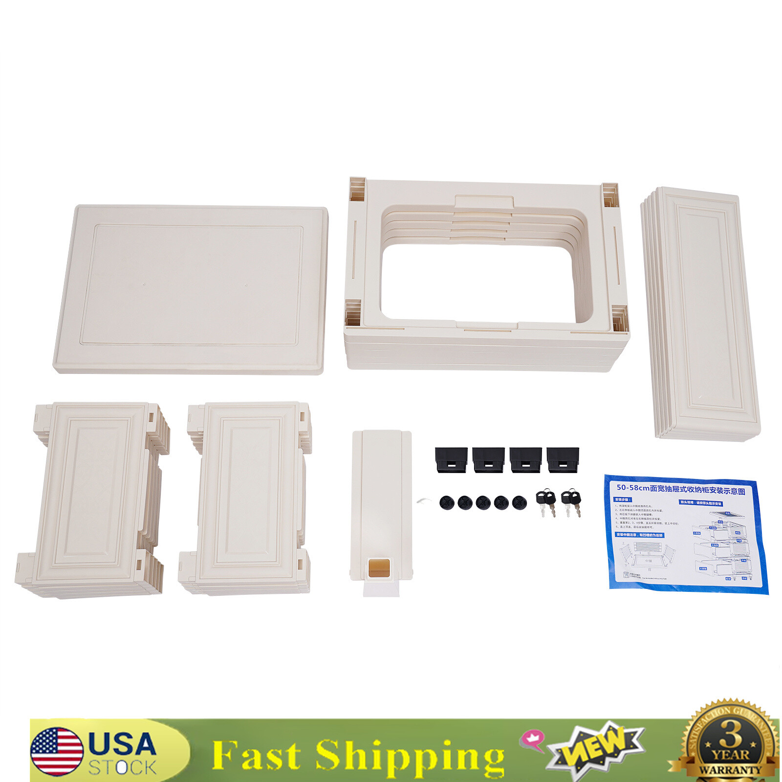 6 Drawers Dresser Tall Chest of Drawer Wood Storage Organizer Closet for Bedroom-image