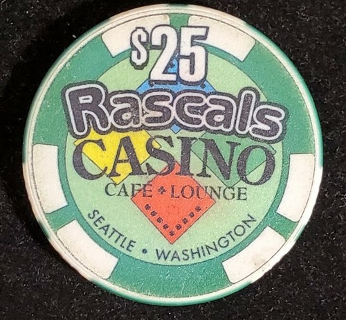 RASCALS CASINO $25 POKER CHIP (WASHINGTON)