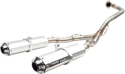 TRINITY RACING TR-4154D DUAL EXHAUST SYSTEM BRUSHED YAMAHA YFM 700 R RAPTOR 2015