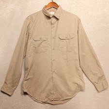 BIG MAC Penneys Mens Long Sleeve Button Shirt Sz.L/Khaki/Penn Prest Vintage