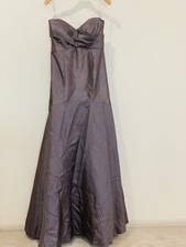 Jenny Yoo Collection Womens Strapless Grey Long Bridesmaid Dress Size 12 - NEW!