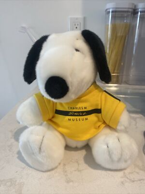 CHARLES SCHULZ MUSEUM Peanuts Snoopy Plush in Museum Shirt 