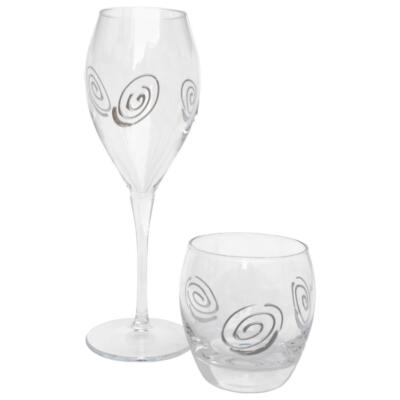 OIKO SET 6 CALICI VINO + 6 BICCHIERI ACQUA IN VETRO - KORUS by Weissestal