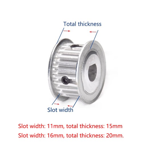 Engranaje de polea de sincronización 3M 15-40T rueda síncrona diámetro en D para cinturón de 10 mm 15 mm de ancho - Imagen 2 de 15