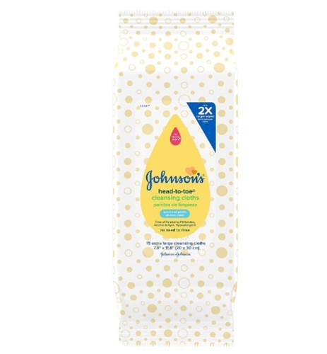 Johnson's Baby Wattepads – 12 X 50 Stück (600 Pads), 100% Reine Baumwolle, Weich & Formstabil