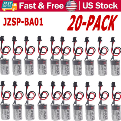 20Pcs Toshiba ER3V JZSP-BA01 3.6V LI-SOL2 PLC Lithium Battery 1000mAh Black Plug