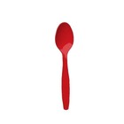 Red Plastic Party Spoons