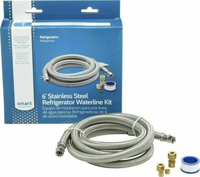 6 Pk Smart Choice 6' Refrigerator Water Line Kit Stainless Steel (‎5304490728)
Opens in a new window