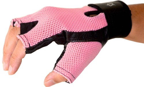 Pro Leather Mesh GEL Padded Gloves Gym Wear Exercise Workout Training Cycling - Picture 6 of 13