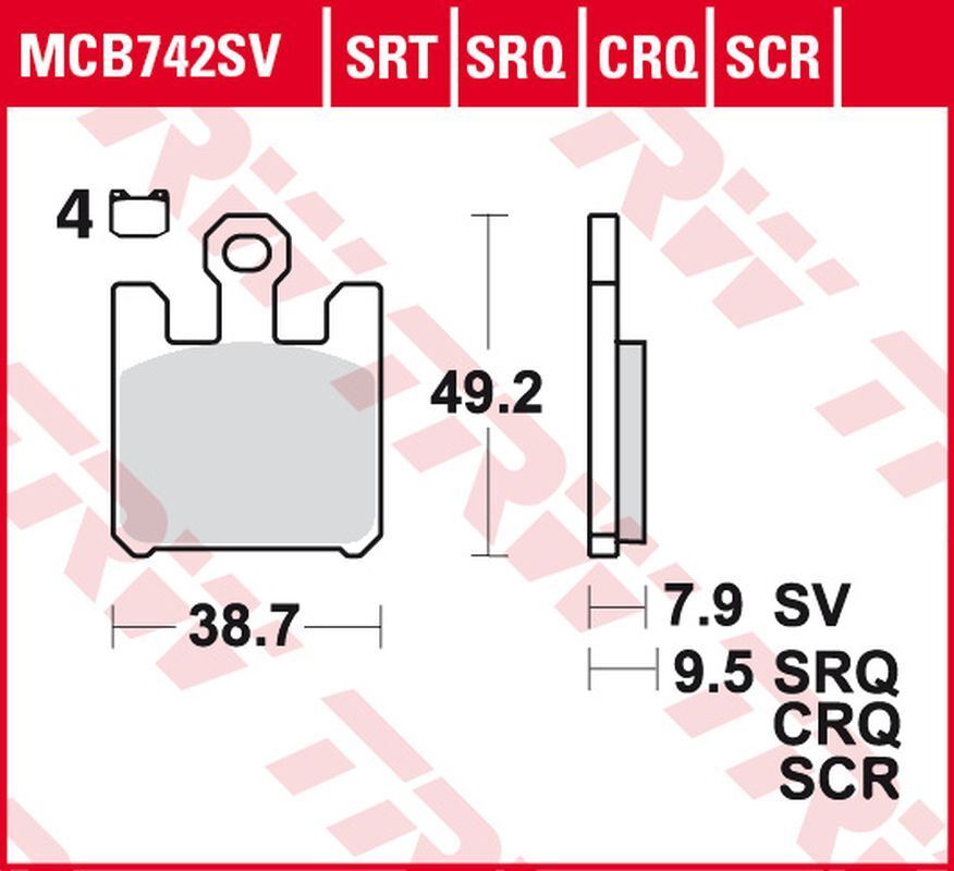 Plaquettes de frein KH369/4 Sinter Track pour moto Kawasaki ZX-6RR 600