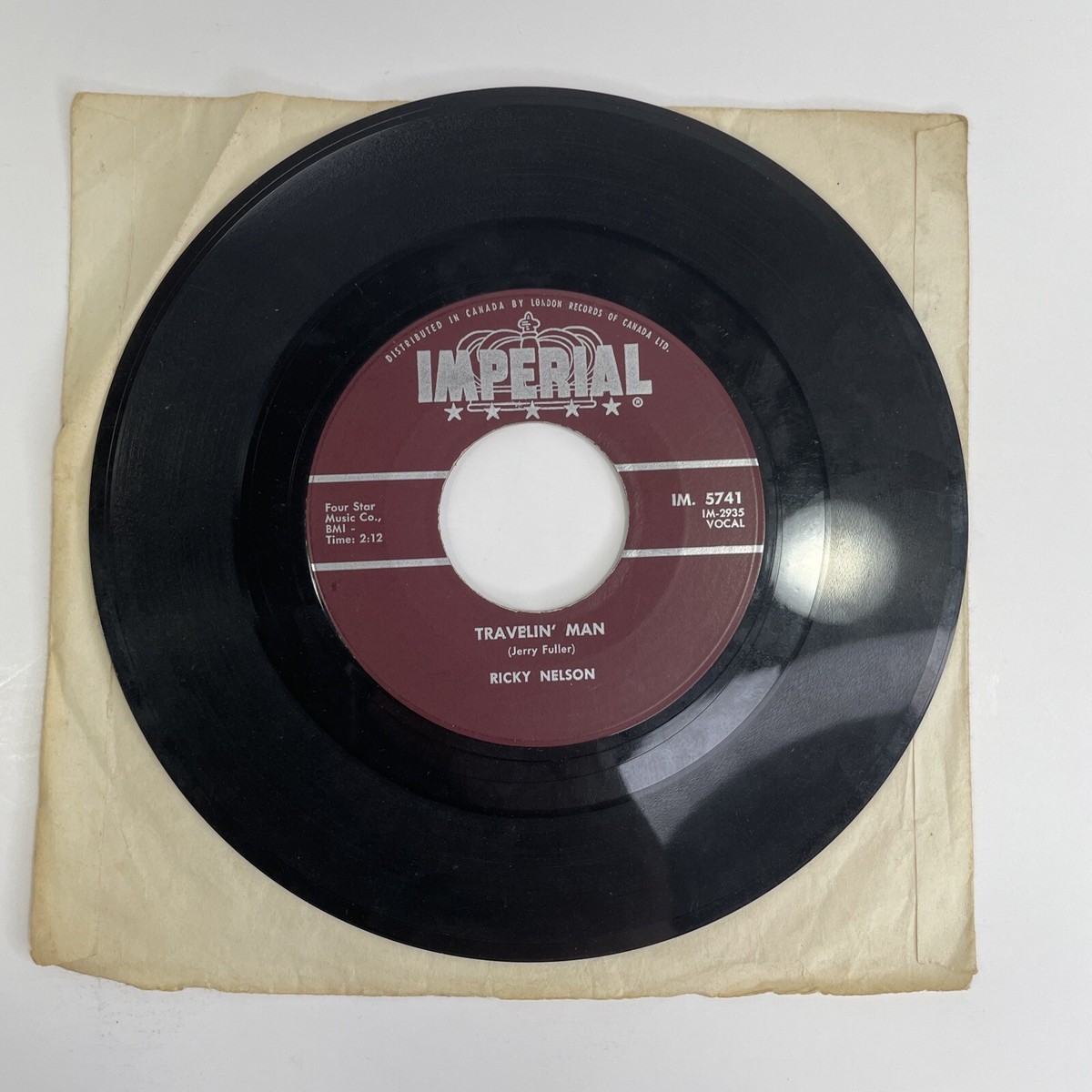 Ricky Nelson, Hello Mary Lou (1961, 45rpm, 7” Record) Canada