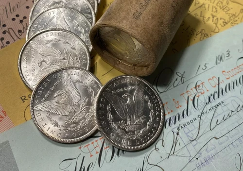 ✯ CC GEM BU Morgan Silver Dollar ✯ Choice MS Carson City from OBW Roll Estate ✯