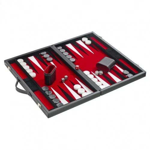 Backgammon - Koffer - Stelios - Kunstleder - groß - Bild 2 von 4