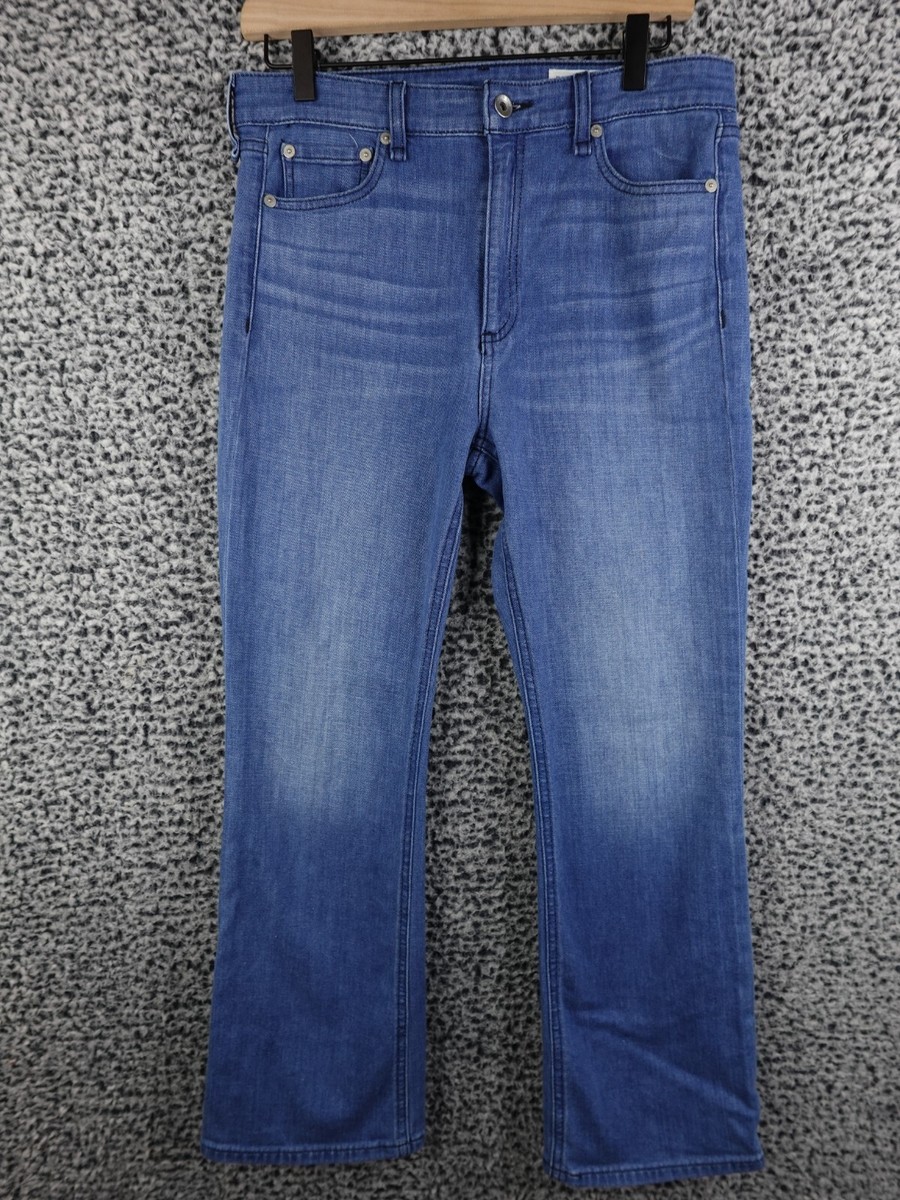 Rag Bone Womens Nina High Rise Ankle Flare Jeans Blue Denim Size