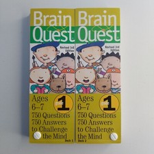 Brain Quest Books Series Ages 6 to 7 Grade 1 Lot 2 Questions to Challenge Mind