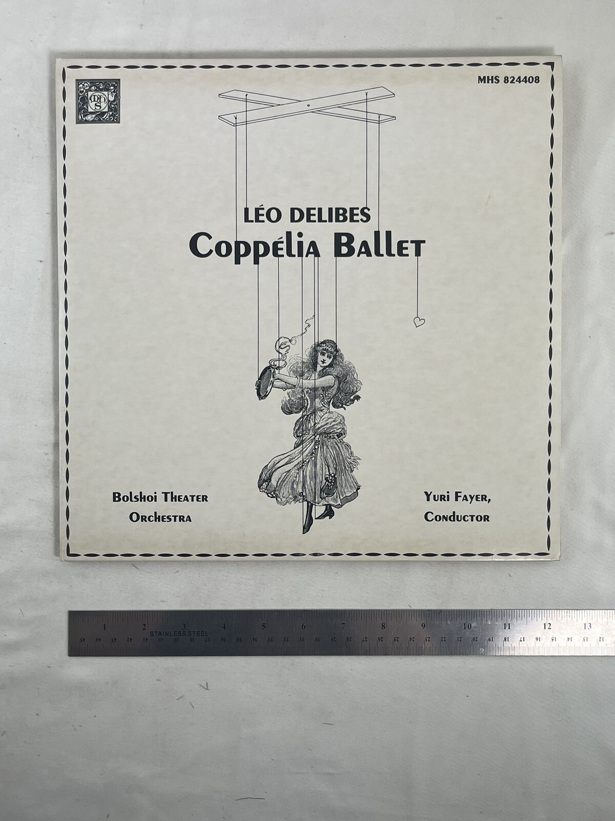 Léo Delibes Coppélia Ballet 1981 LP Yuri Thayer MHS 824408 Musical Heritage Soc.