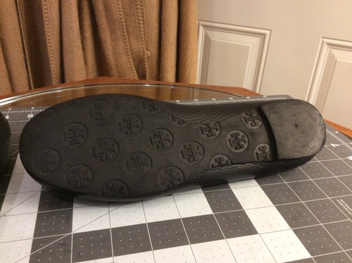 Zapatos planos de ballet Tory Burch TODOS negros granulados de cuero talla 8M - Imagen 9 de 11