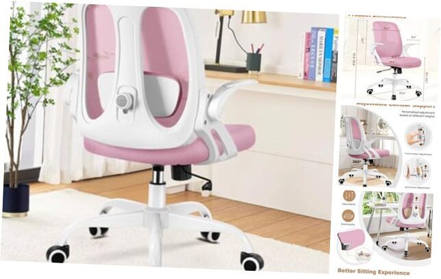Pink Ergonomic Office Chair with Lumbar Support 2203