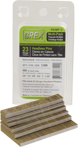 Grex P6/Mp-3 23 Gauge Multi-Pack Headless Pins 3,000 Per Box by Grex Power Tools - Afbeelding 1 van 4