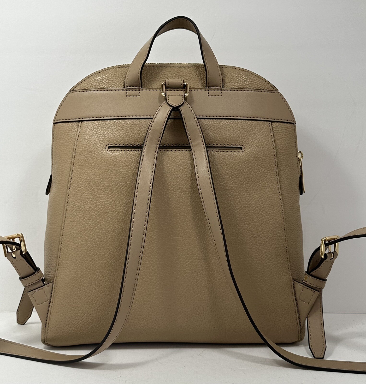 Michael Kors Rhea Zip Medium Slim Backpack Camel/Gold Leather image 8
