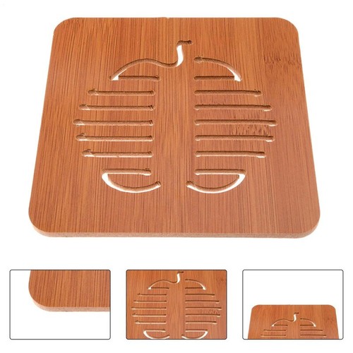 Wood Pot Pads Kitchen Table Coasters Wood Hot Pads Trivet - Picture 6 of 12