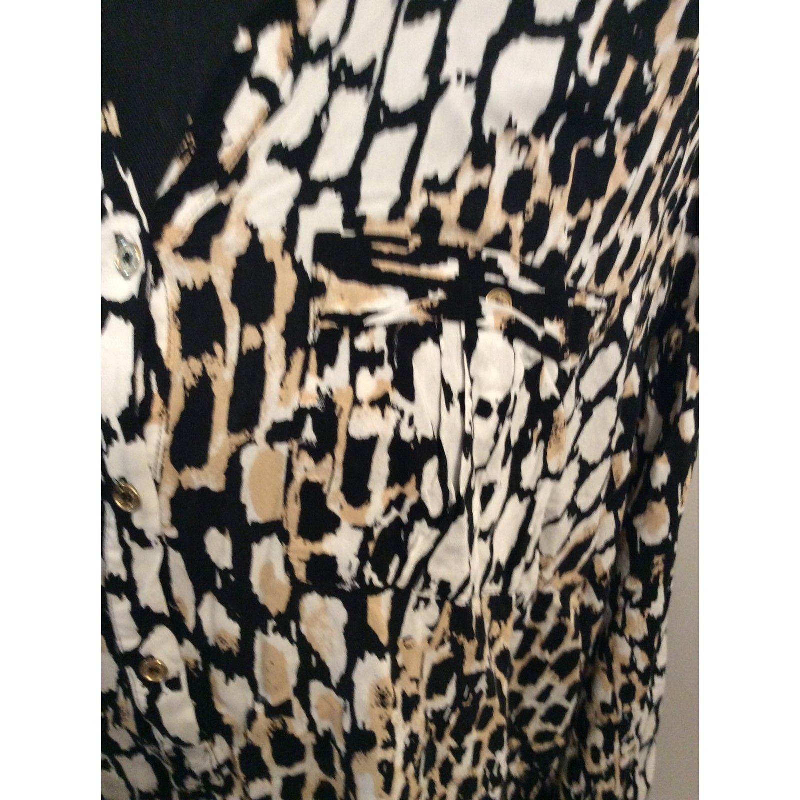 Calvin Klein Plus Size 2X Partial Button Blouse A… - image 2