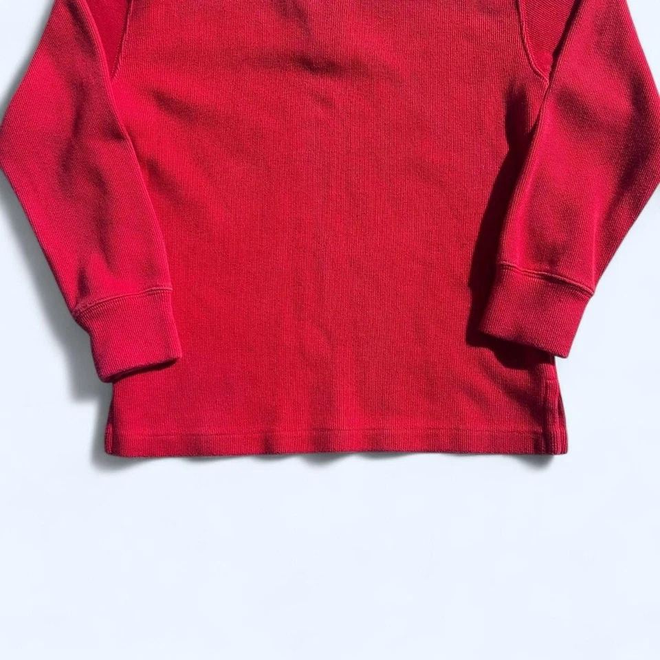 Vintage Y2K Polo Ralph Lauren Quarter Zip Mock Neck Red Sweatshirt Sweater Small - Image 3 of 4