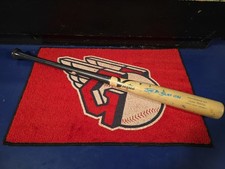 Juan Brito GAME USED SIGNED Victus BAT Cleveland Guardians Cracked