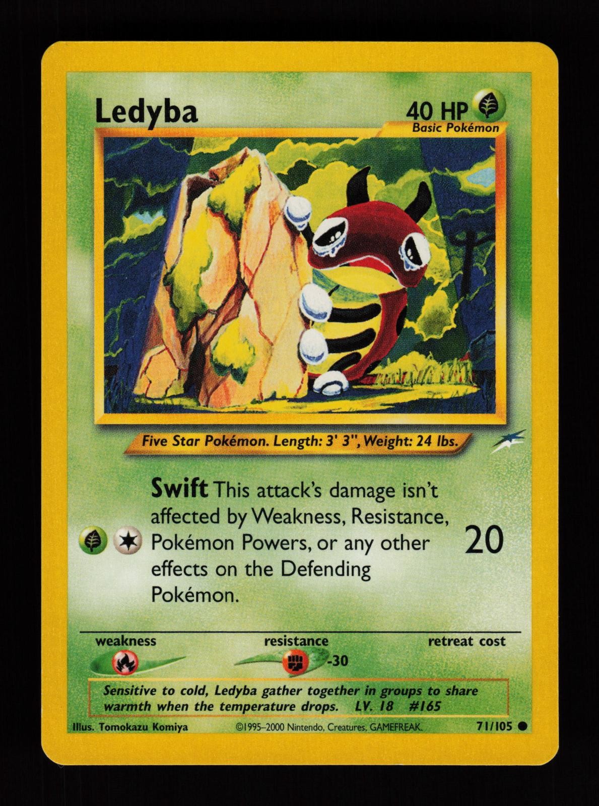 Ledyba 71/105 Unlimited Tomokazu Komiya Common Neo Destiny Pokemon Cards