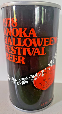 SEALED Empty 1978 ANOKA HALLOWEEN FESTIVAL EMPTY BEER CANS - STRAIGHT STEEL 12OZ