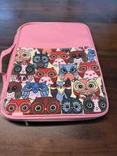 NWOT Soft Multi-Functional Carry Case Bag Owls Pink 10  x13  School Office Tablet