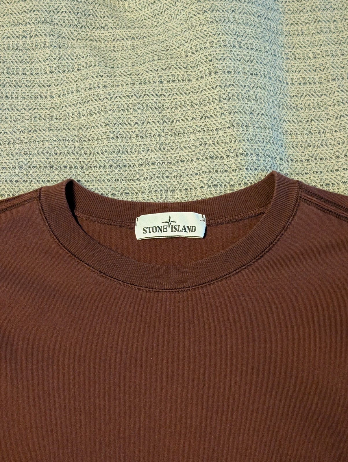 Stone Island Men's Long Sleeve Shirt Size L Maroon Heavy Cotton Quality thumbnail 2