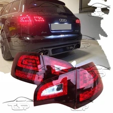 COPPIA FANALI POSTERIORI LED ROSSO SCURO PER AUDI A4 B7 04-08 AVANT NEW LOOK