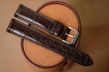 Handmade dark brown strap for Zenith size 20/18 or any size length 