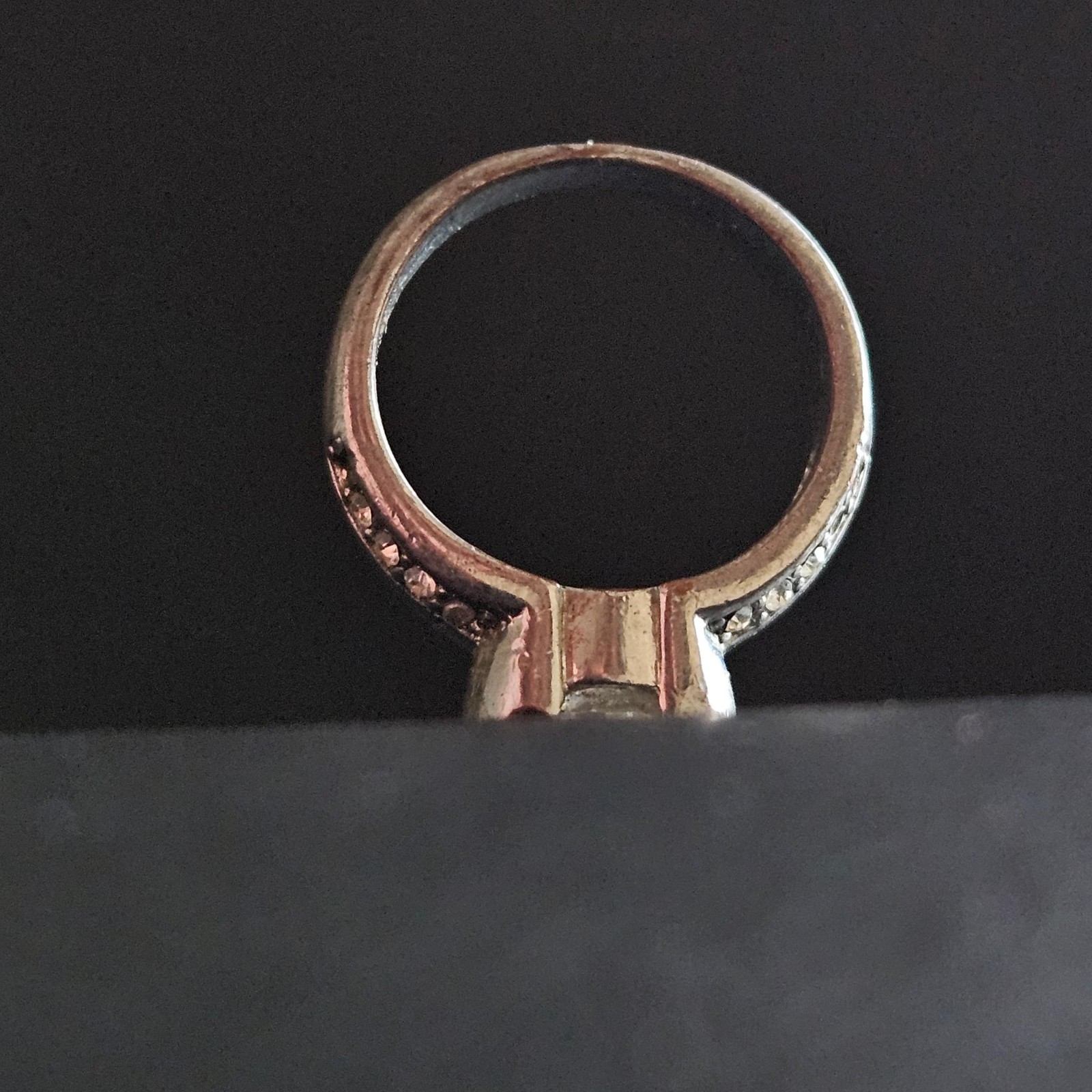 Stunning Solid Solitaire Double Closed Silver Cry… - image 6