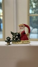 Vintage Santa Miniature Tea Set Collectible Christmas Ceramic