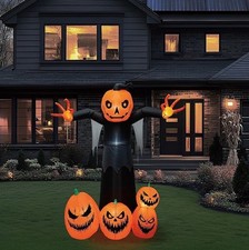 8 Ft Giant Pumpkin Head Inflatable Halloween New